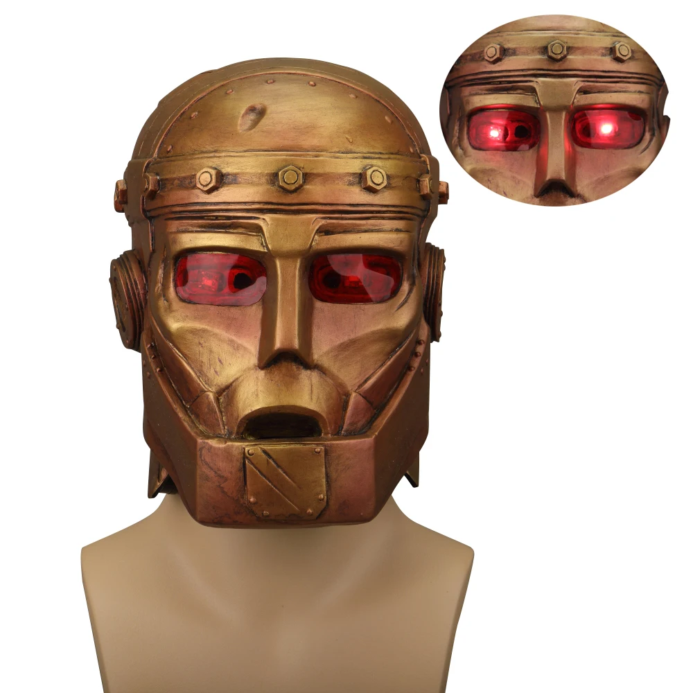 Anime Doom Patrol Mask Robotman LED Latex Helmet Halloween Superhero Cosplay Prop | Тематическая одежда и униформа