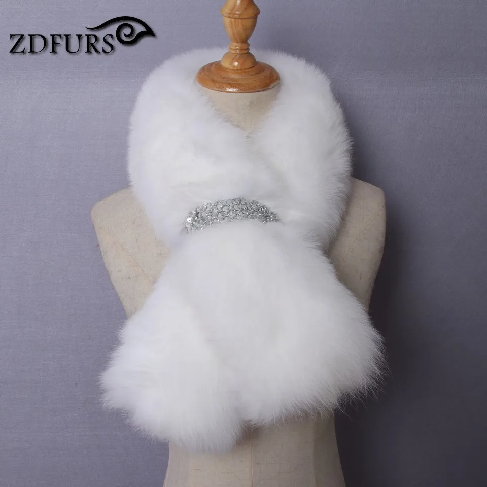 ZDFURS* Зимний натуральный Лисий мех шаль модный воротник длинный меховой шарф женский лисий мех кольцо украшение пальто меховой воротник