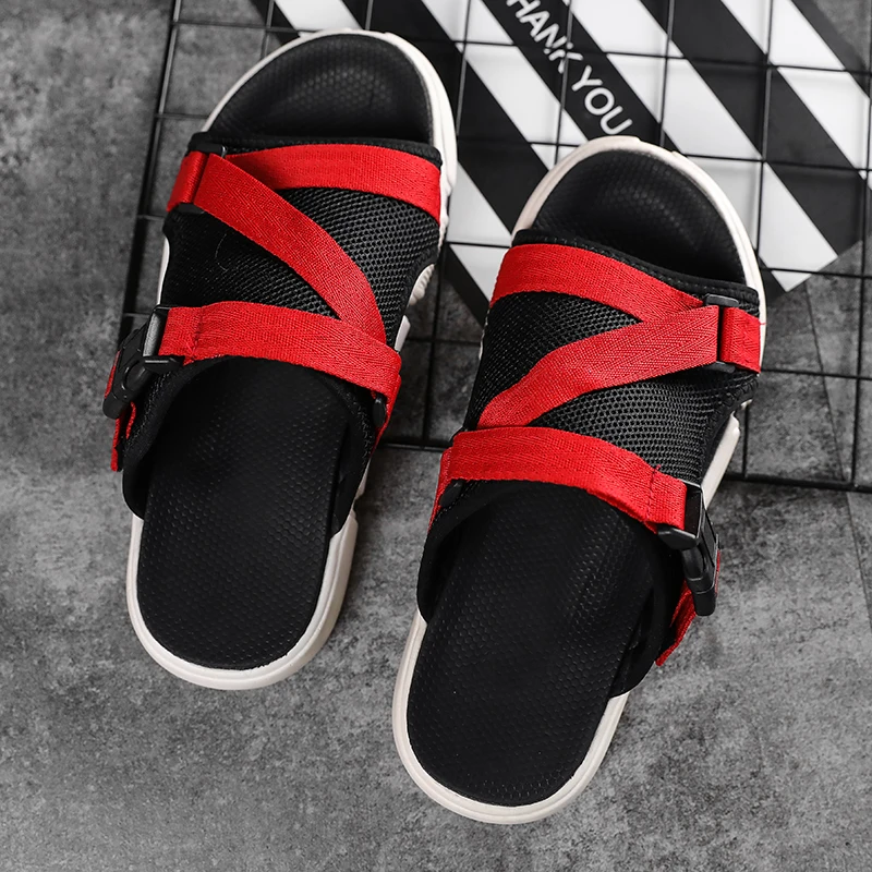 Летние шлепанцы Мужские уличные туфли Дышащие пляжные сандалии Повседневные