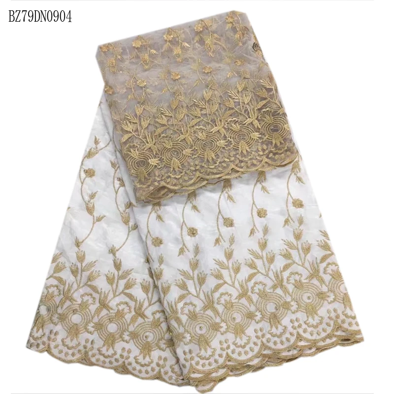 African bazin riche getzner 2017 high quality embroidered Applique lace textil fabric for wedding material 5+2yard BZ79DN01 | Дом и сад