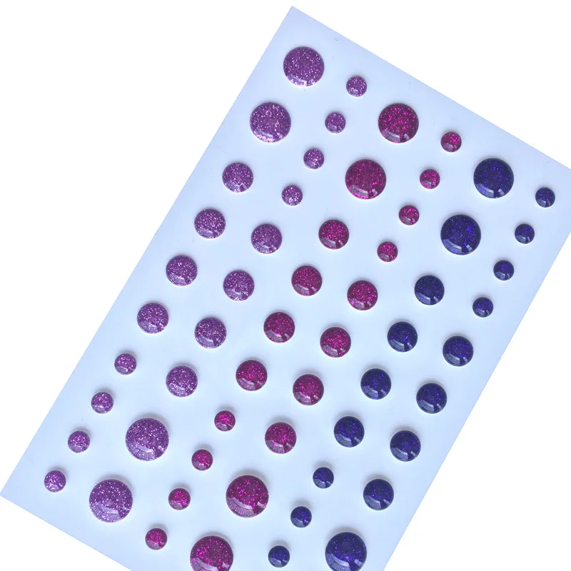 glitter purple Упаковка из 1) самоклеющиеся эмалированные наклейки в горошек для изготовления открыток - Цвет: glitter purple