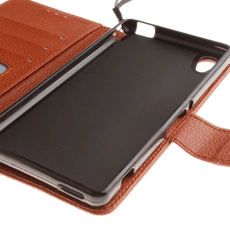 Роскошный кожаный чехол личи для Sony Xperia M4 Aqua E2303 E2353 E2306 E2333 E2363 E2312 чехлы телефонов с
