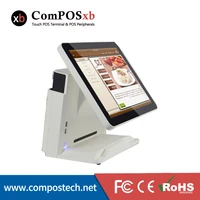 the latest model 15 inch screen pos system pure flat touch screen cash register with msr on hot sell