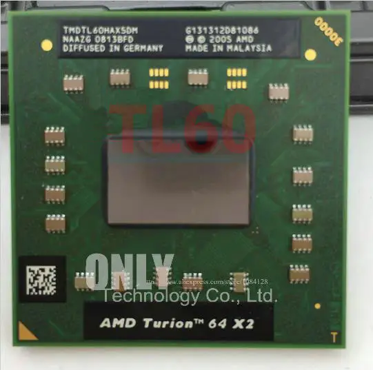 Процессор AMD ноутбук Turion TL-60 процессор 1 м кэш/2,0 ГГц/разъем S1/двухъядерный ноутбук процессор tl60 TL 60