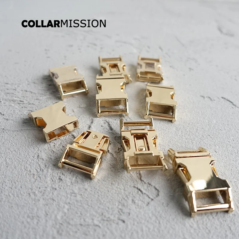 

100pcs/lot 15mm Metal Nickel Plated Quick Release Buckle For Luggage Outdoor Backpack Webbing Cat Dog Collar DIY Accessory CK15J