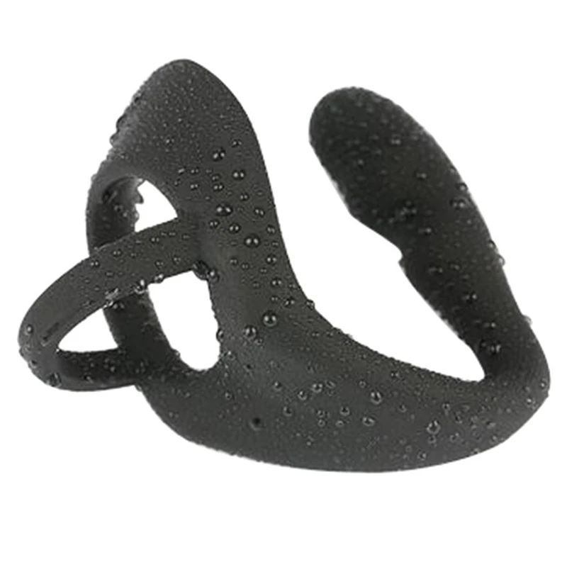 Мужская анальная пробка для стимуляции простаты с кольцом на член массажер