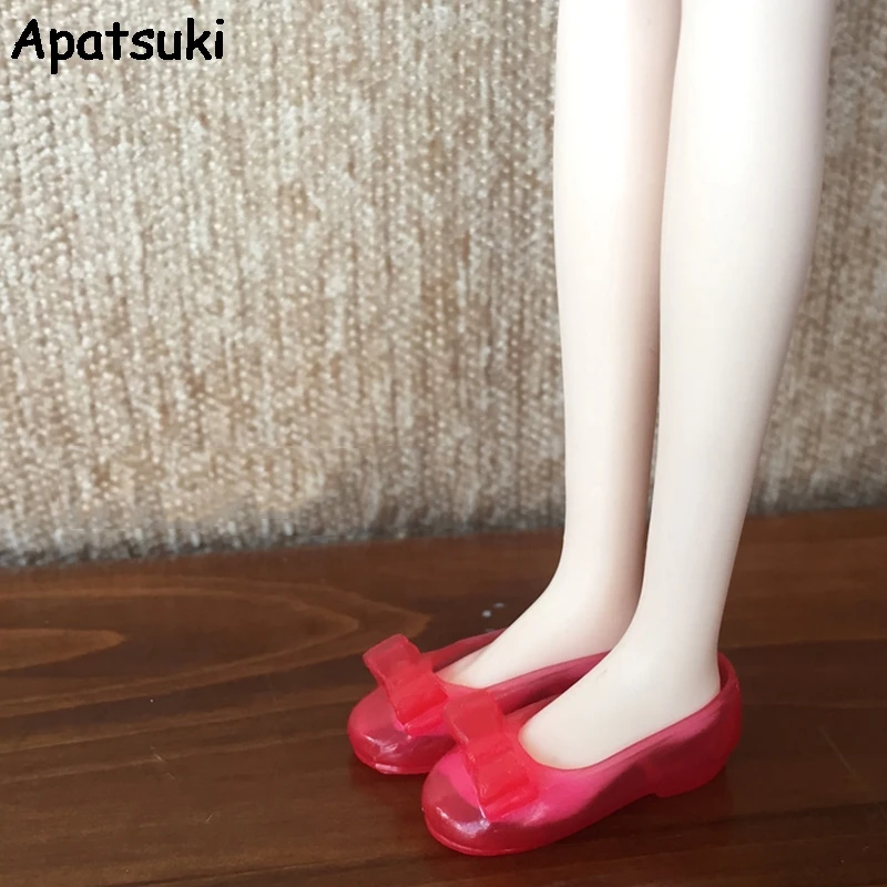 

Transparent Red Fashion Doll Shoes For Blythe Dolls Bowknot 1/6 Shoes For Licca Azone Doll Mini Shoes For 1/6 Doll Accessories