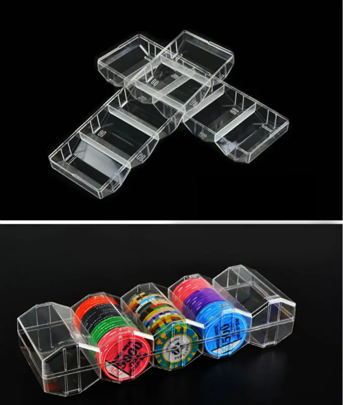 5 шт./упак. Покерная фишка стойки поднос коробка для пчелиных сот Акрил translecent 100