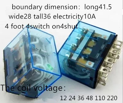 LY4NJ 14 футов 10 А промежуточное реле LY4N J 220 В 110 48 в 36 24 12|Реле| |