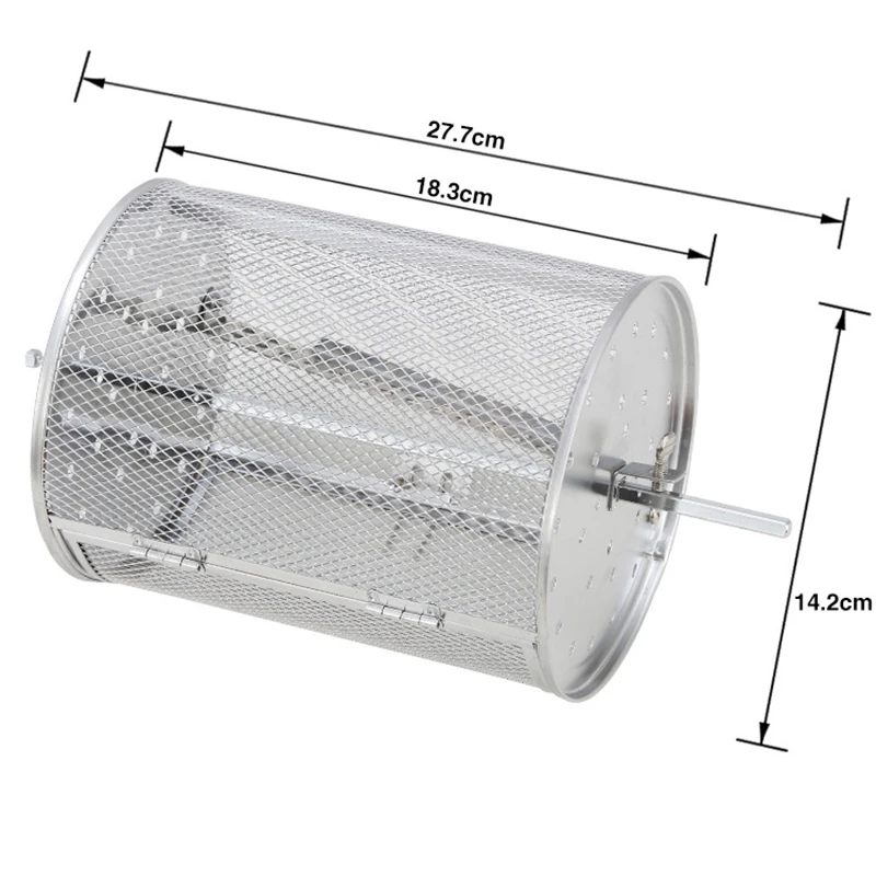 

Air Fryer Accessories Multi-purpose Cage Electric Oven General Automatic Rotary Stainless Steel Mesh Cage