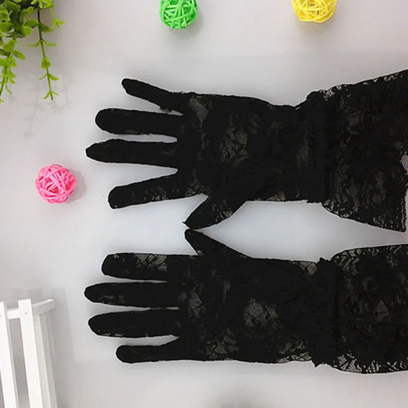 1 пара женские летние тонкие кружевные перчатки модные солнцезащитные