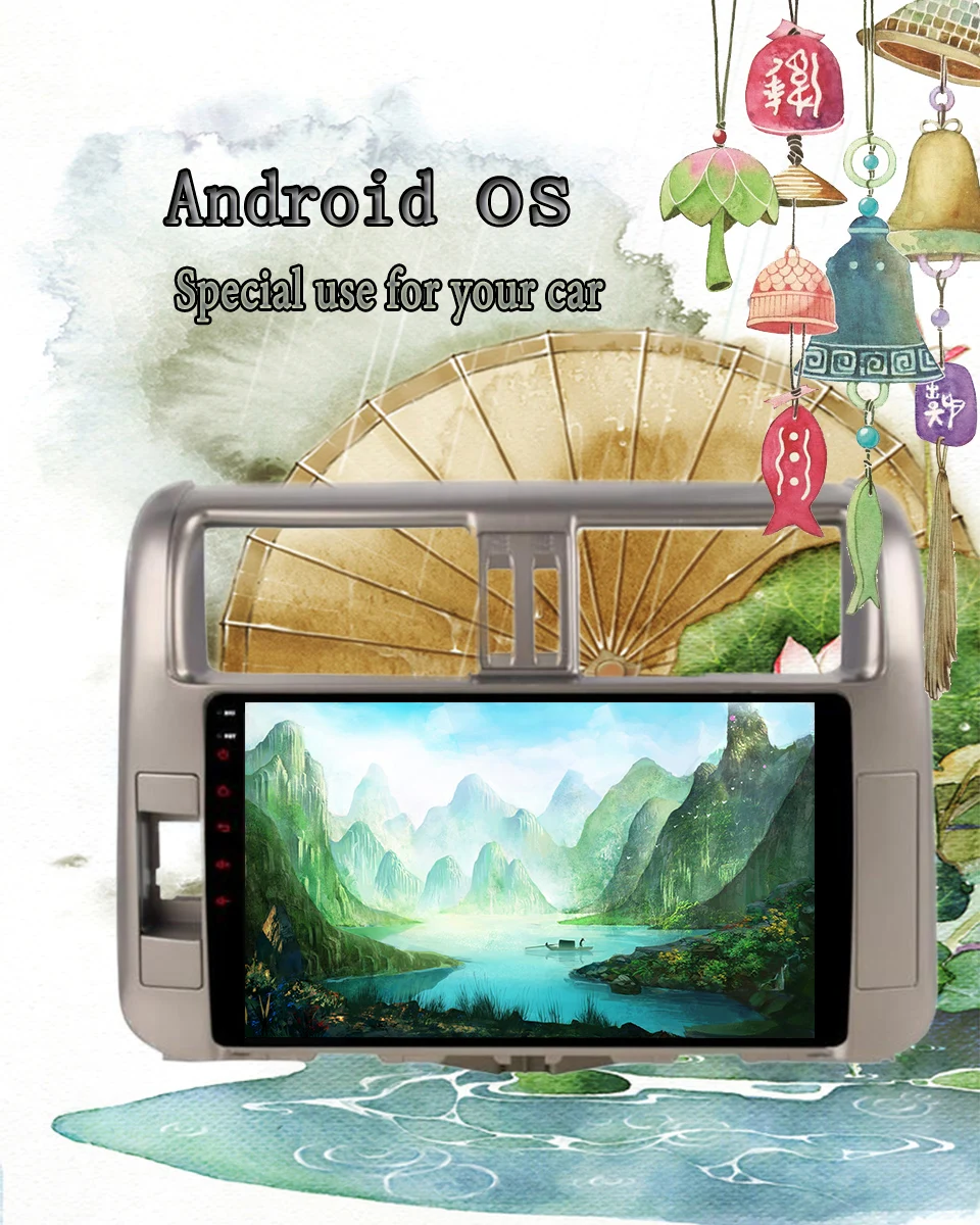 Android9.1 8 ядерный автомобильный DVD музыкальный магнитофон gps Navi планшет мультимедиа с 4G wifi для Toyota Prado 150 Land Cruiser 2010-2013