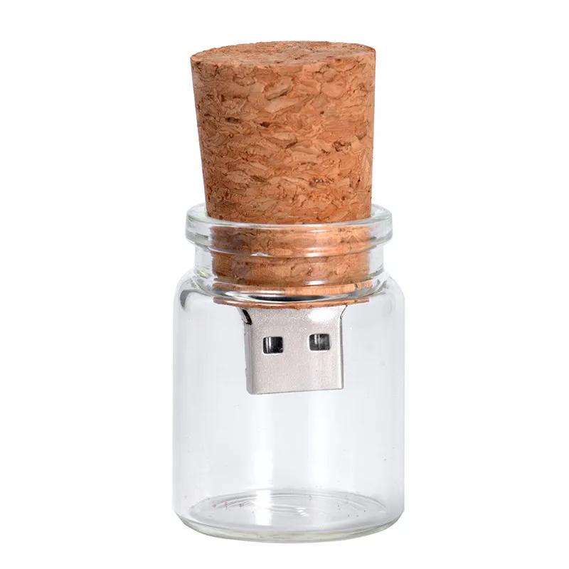 USB SHANDIAN логотип индивидуальные стеклянные бутылки USB+ коробка флэш-накопитель Флешка 64 ГБ 32 ГБ 16 ГБ 4 ГБ карта памяти фотографии свадебные подарки - Цвет: USB