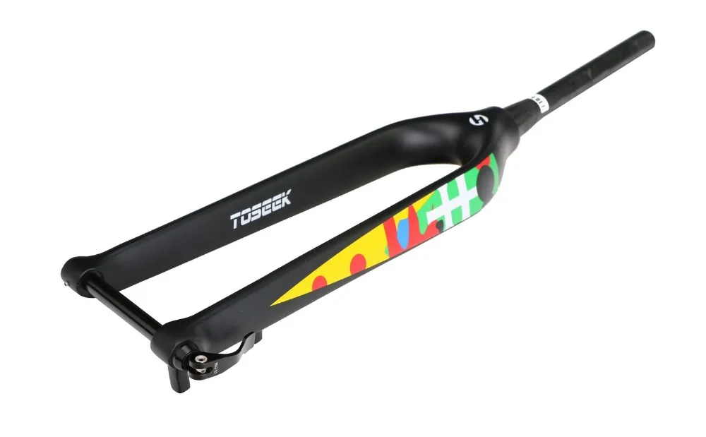 TOSEEK новая Велосипедная вилка из углеродного волокна MTB 29ER горный велосипед вилка UD матовая коническая через вал 15 мм велосипедный дисковый тормоз F