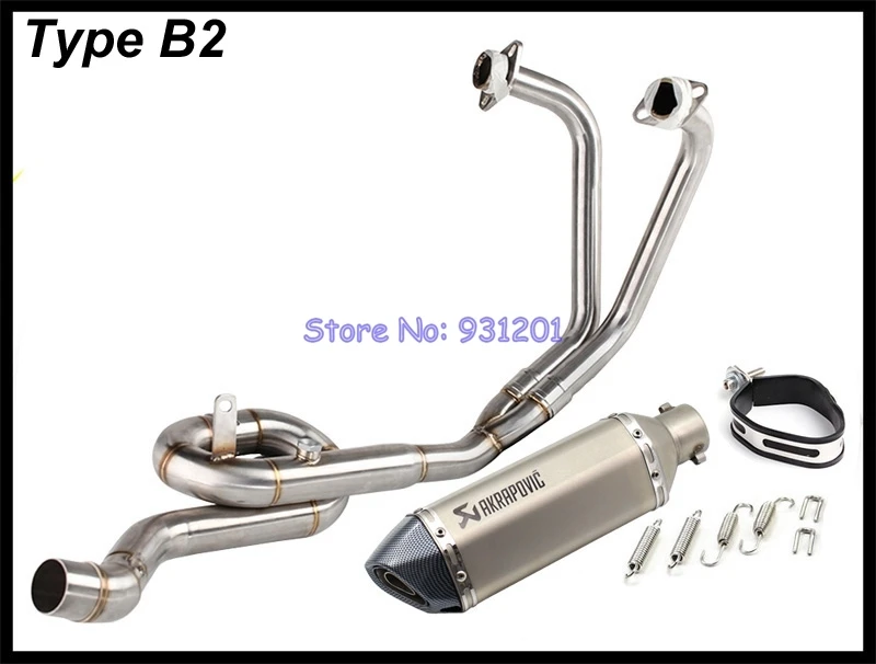 Для Yamaha YZF R3 R25 MT03 мотоцикл глушитель полная система без шнуровки передние