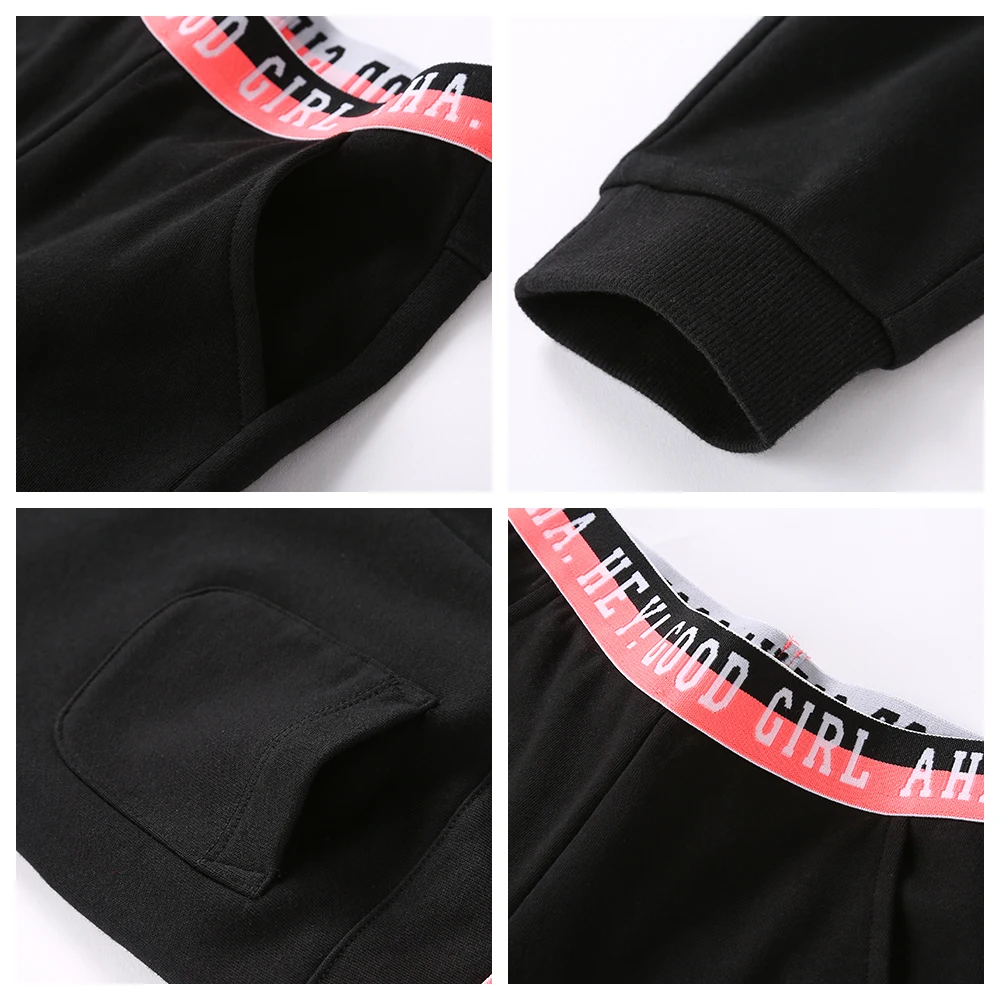 Balabala/спортивные штаны для девочек спортивные брюки без застежки