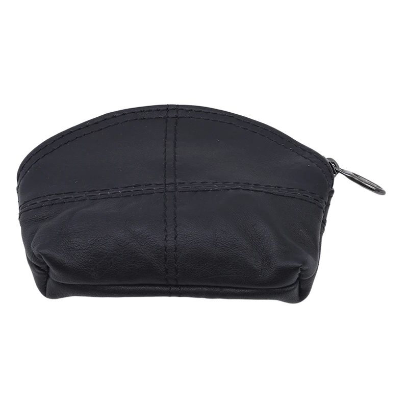 Кожаный мини кошелек унисекс с отделением для карт на молнии|Кошельки монет| |