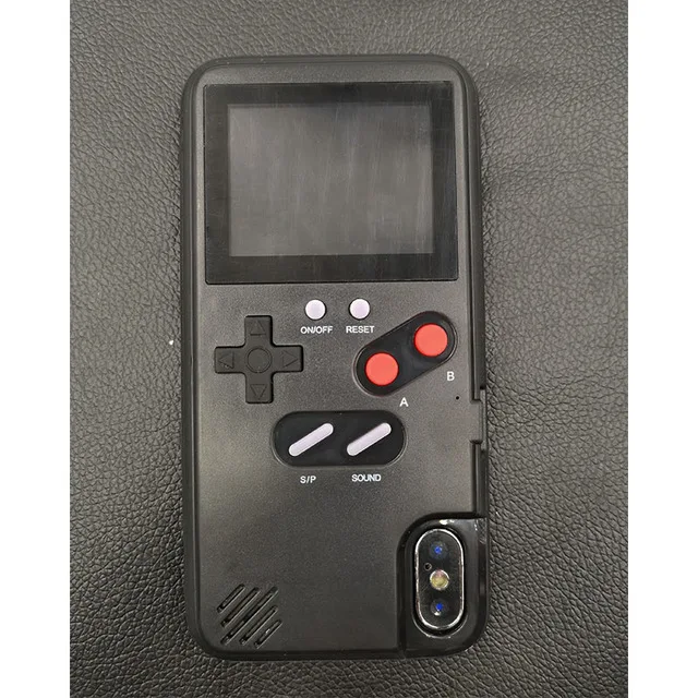 Black Цветной дисплей 36 Классический игровой телефон чехол для iPhone 6 7 8 Plus консоль игровой мальчик Мягкий ТПУ силиконовый чехол для iPhone XS Max X XR - Цвет: Black