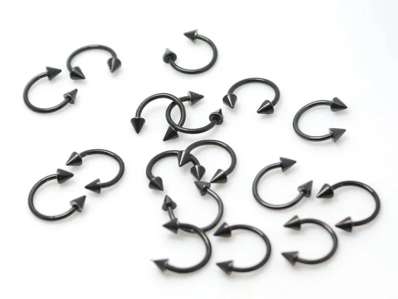 Кольца для перегородки кольца губ с шипами в форме подковы 10 шт. | Украшения и