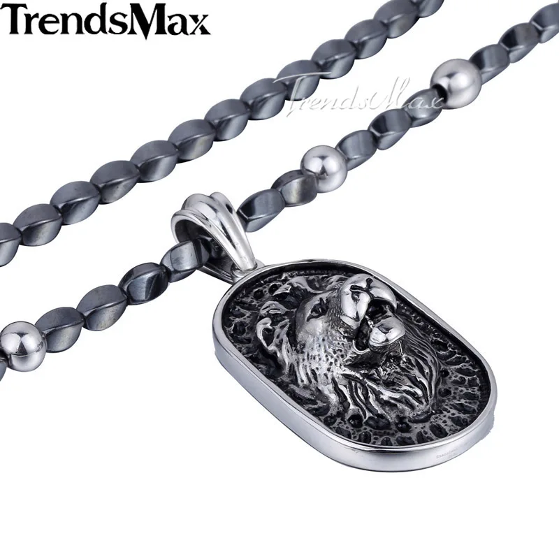 Trendsmax 5 мм * 68 4 см железная галлстоун звено цепи 316L Нержавеющая сталь ожерелье с