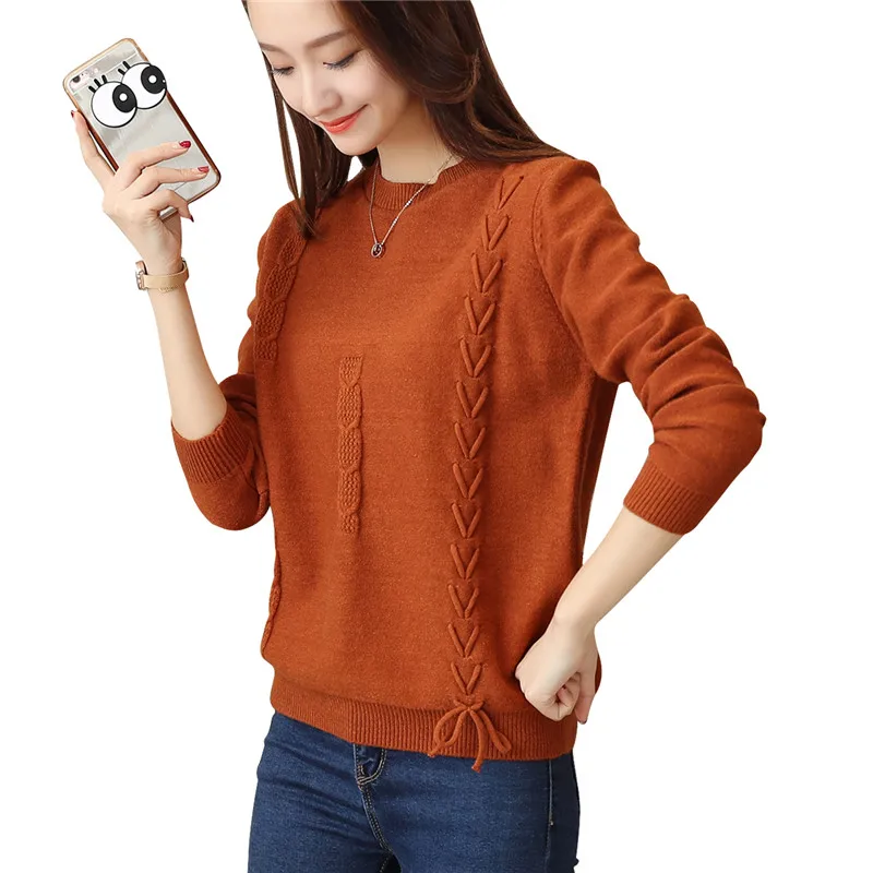 

2020 and women's clothing Cultivate morality round neck sweaters twist F2052 wear render unlined upper garment