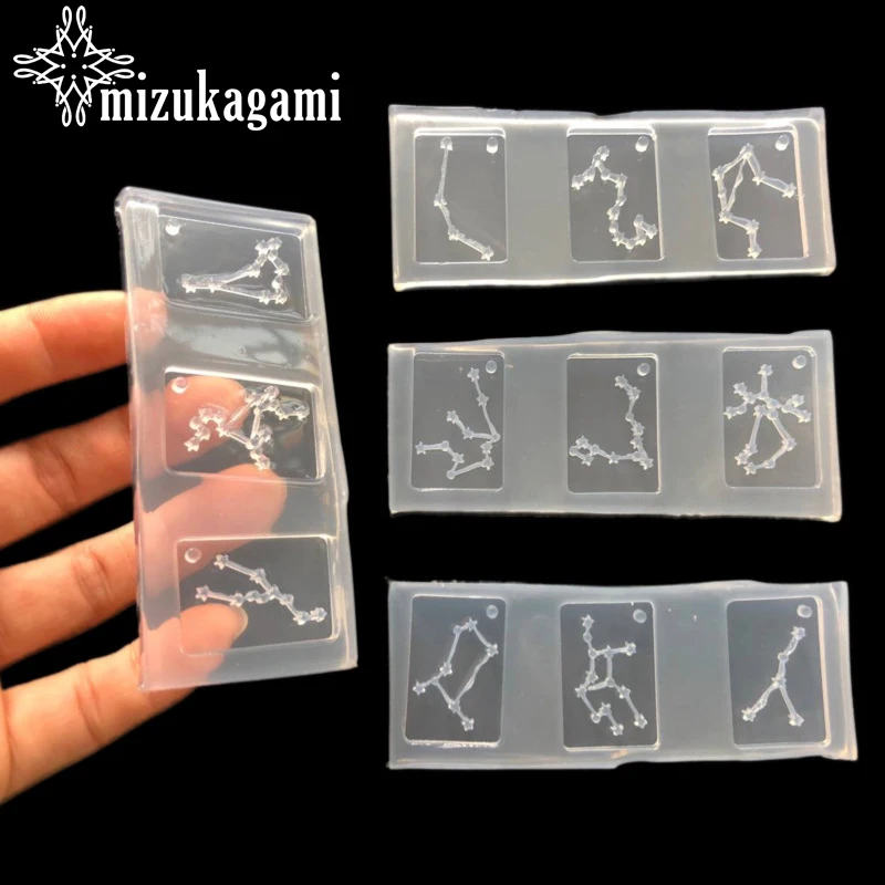 

1pcs UV Resin Jewelry Silicone Mold 12 Constellation Pendant Jewelry Molds For DIY Necklace Pendant Charms Making Jewelry