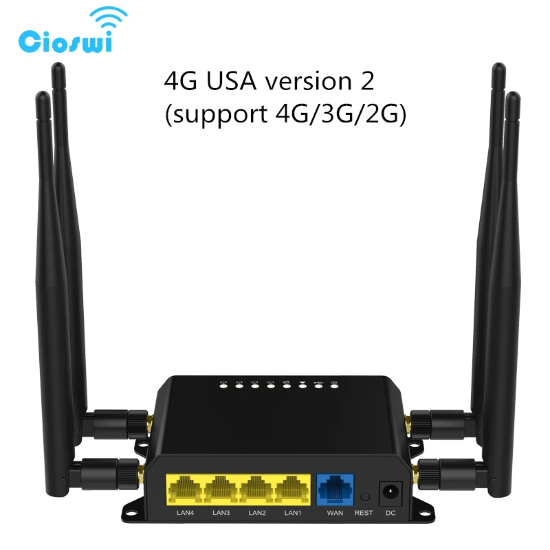 4G USA version 2 Cioswi 4G WE826-T модем Wi-Fi с sim-картой слот wifi роутер автомобиль/маршрутизатор шины Wi-Fi повторитель 2. 4G Гц MT7620A чипсет беспроводной маршрутизатор - Цвет: 4G USA version 2