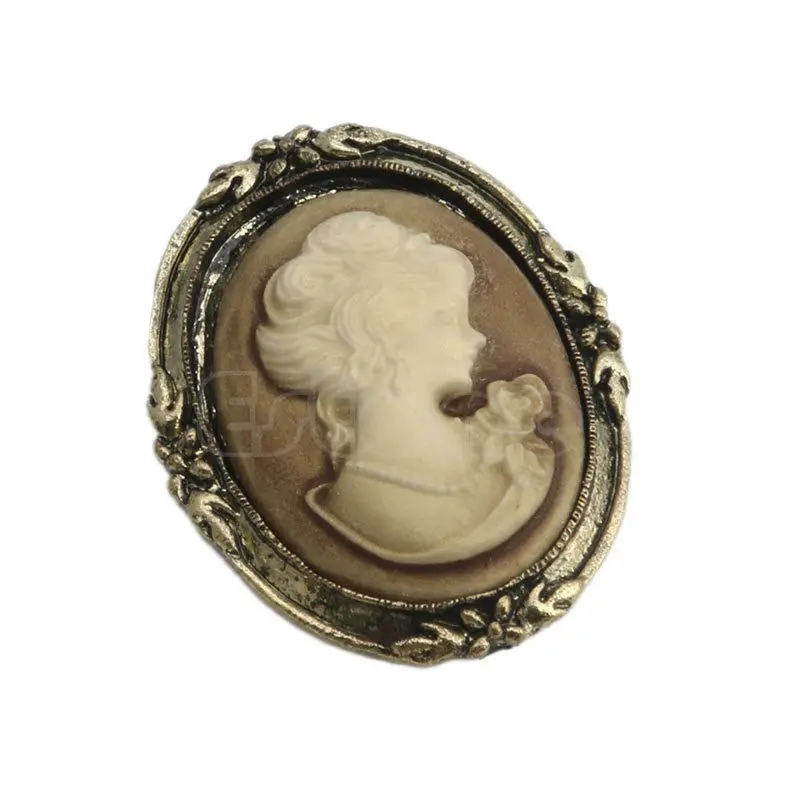 Брошь женская Камея бронзовая винтажная праздничная свадебная брошь | Украшения
