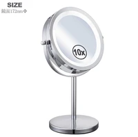 7 5 inch desktop makeup mirror 2 face abs mirror 5x magnifying cosmetic mirror led bluetooth music mirror