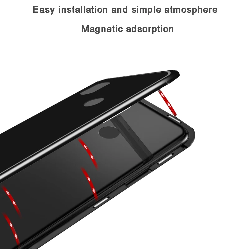 Роскошный 360 магнитный адсорбционный чехол для Xiao mi Pocophone F1 mi 8 SE A2 закаленное стекло с магнитом для Red mi Note 5 6 Pro 6A