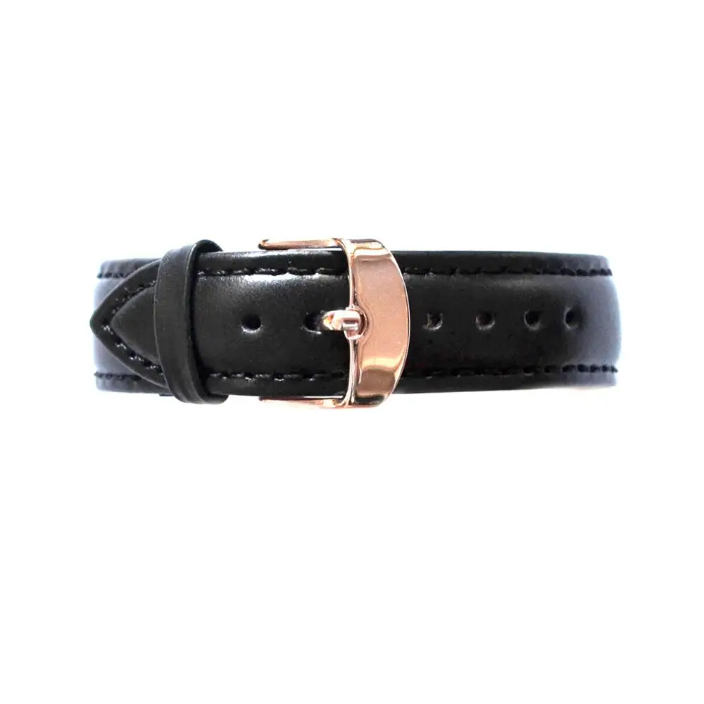black rose gold Bumvor новая коровья натуральная кожа ремешок Мужские Женские наручные часы 18 мм 20 мм 22 мм ремешок для часов кожа серебро золото черный коричневый для DW - Цвет ремешка: black rose gold