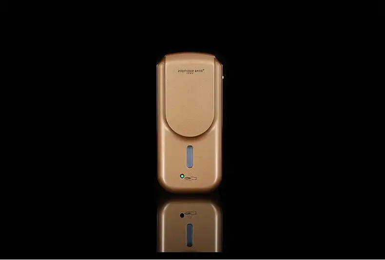 gold 1000 мл автоматический толковый спиртовой распылитель настенный ABS безсенсорный AC или DC Ручной очиститель ручная стерилизация дрель или без дрели - Цвет: gold