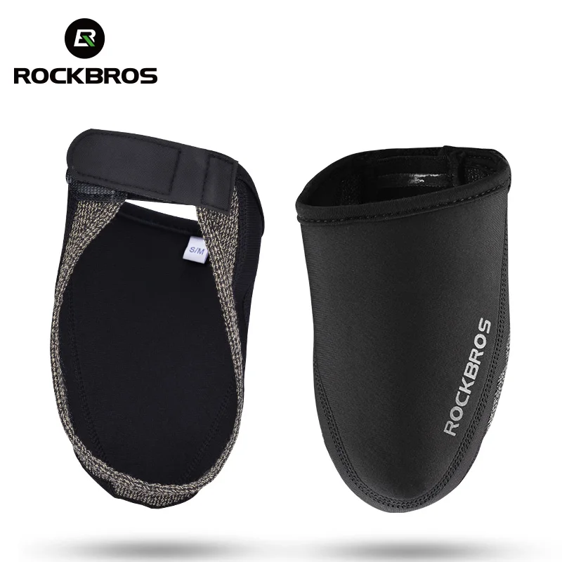 Чехол ROCKBROS для велосипедной обуви защита от ветра износостойкий Теплый черный