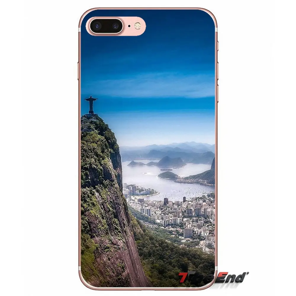 Бразилия Рио де статуи Иисуса Чехлы для iPhone X 4 4S 5 5S 5C SE 6 6S 7 8 Plus Samsung Galaxy J1 J3 J5 J7 A3 A5 2016