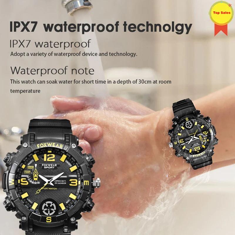 Профессиональные спортивные часы ipx7 водонепроницаемые с дистанционным