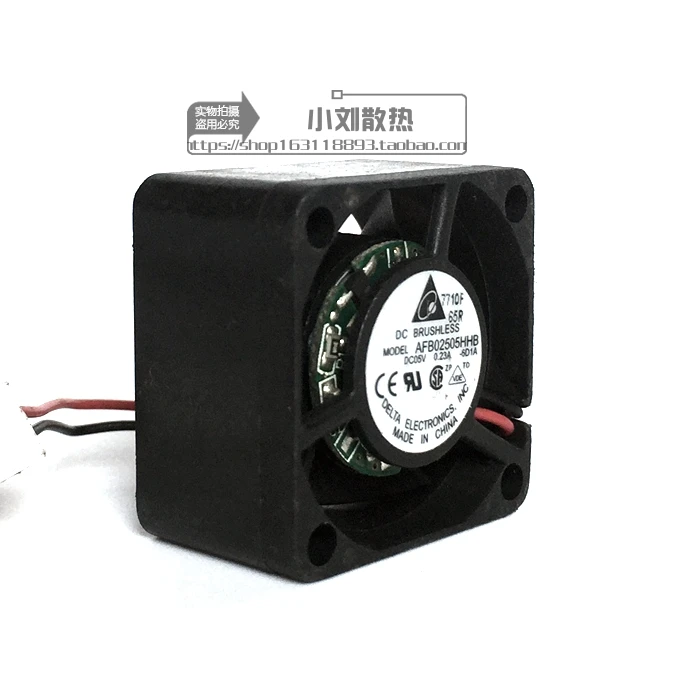 Delta Electronics AFB02505HHB -6D1A DC 5V 0.23A 25x25x15 мм 2-провод Сервер вентилятор охлаждения |