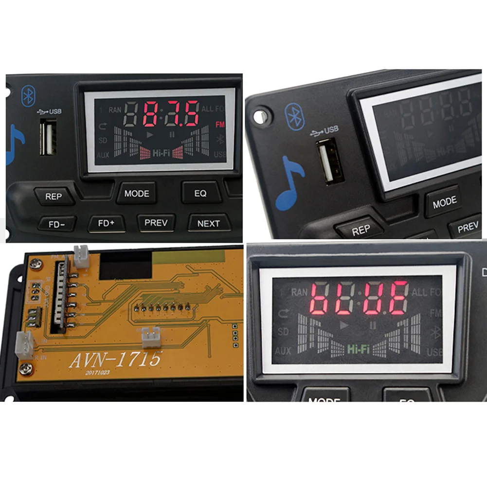 Car Board Wireless Audio Color Screen Speaker Accessories Support Bluetooth Decoder Lossless Display LED Indicator Module USB |