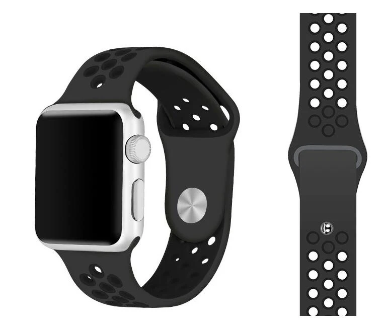 Новейшая модель; для наручных часов iwatch 1/2/3/4, 42 мм, 38 мм, 40 мм 44 мм, ремешок для наручных часов Apple Watch, версии 5 силиконовый спортивный браслет