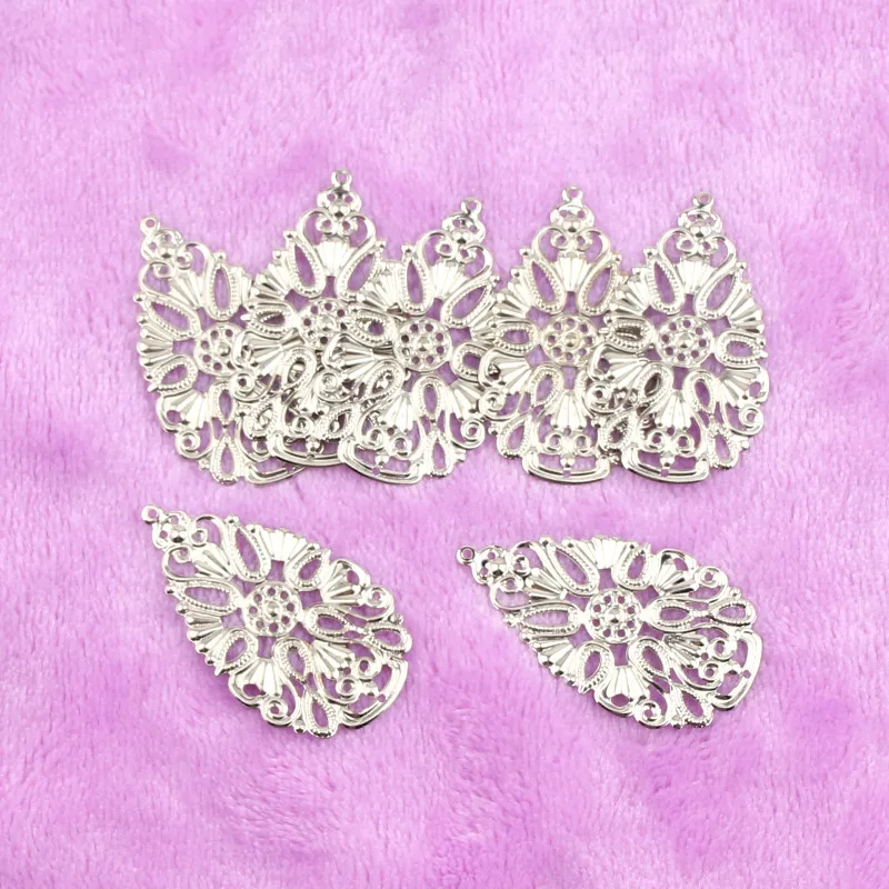 Выберите Цвет воды в форме капель 20 шт филигранные граненые Разъемы 28x48 мм