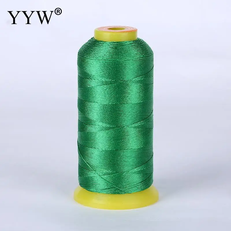 green YYW 1,5 мм Набор для изготовления ювелирных украшений вручную шнур нить шелковая нить для бисера Жемчужная Нить 100 м Катушка нейлоновый шнур провод бижутерия нить - Цвет: green
