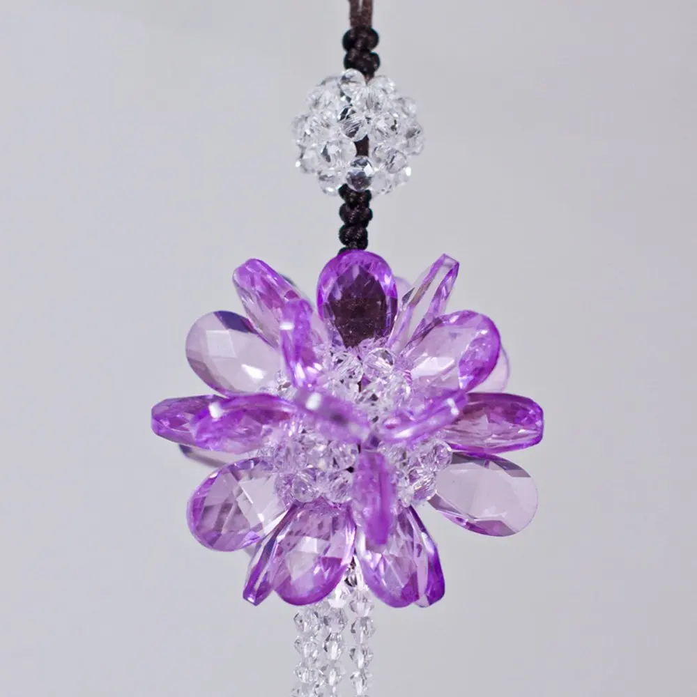 Хрустальный цветок автомобиля Висячие украшения зеркало заднего вида подвеска