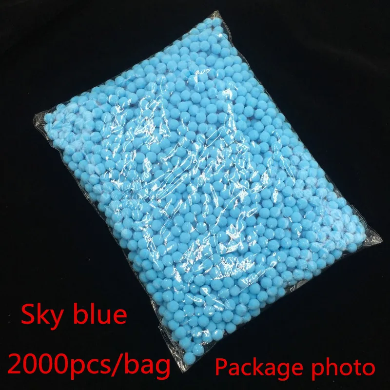 Sky blue Разноцветные помпоны, 10 мм, 2000 шт., мягкие помпоны, пушистые плюшевые помпоны для рукоделия, помпоны для домашнего декора, швейные принадлежности - Цвет: Sky blue