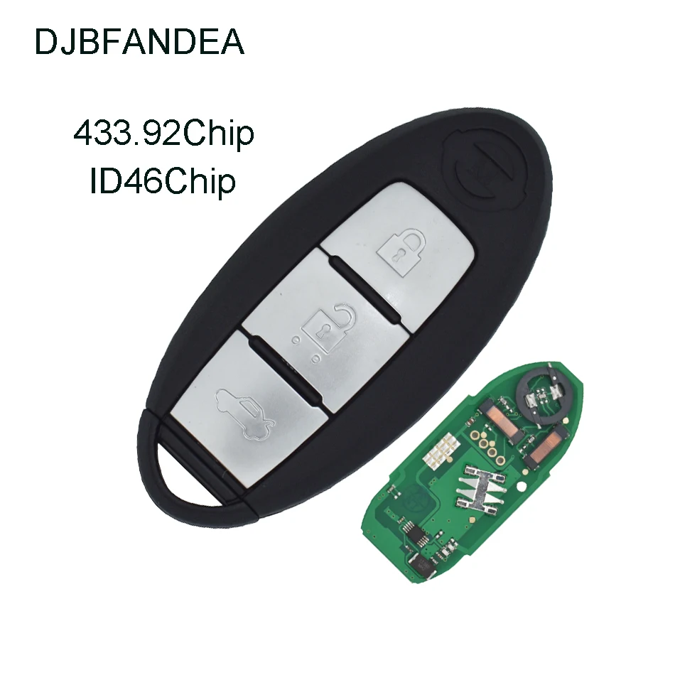 DJBFANDEA 3 кнопочный умный пульт дистанционного управления БЕСКЛЮЧЕВОЙ вход Fob для
