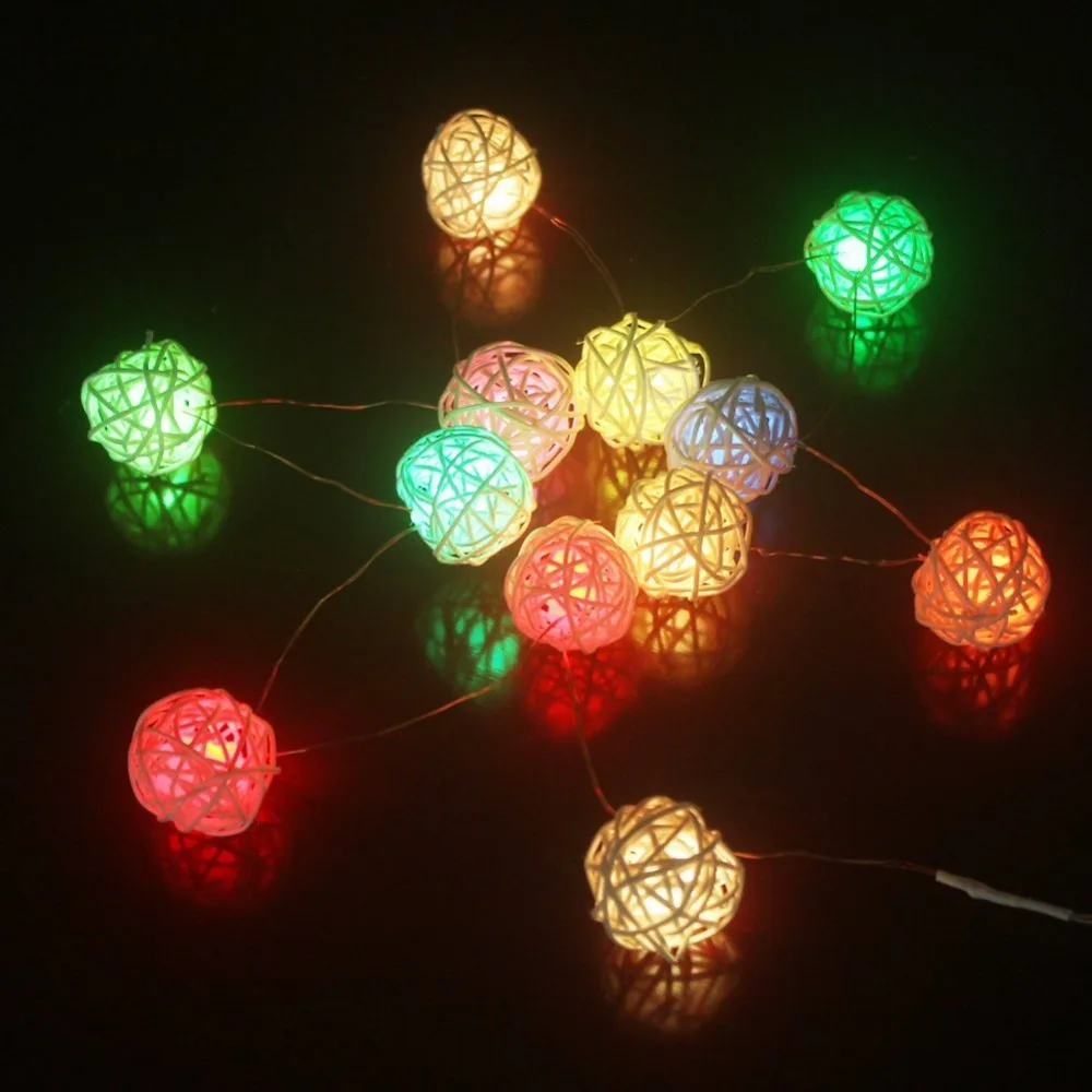 LumiParty горячее праздничное освещение 20 светодиодов 5 м цвет ротанговый шар