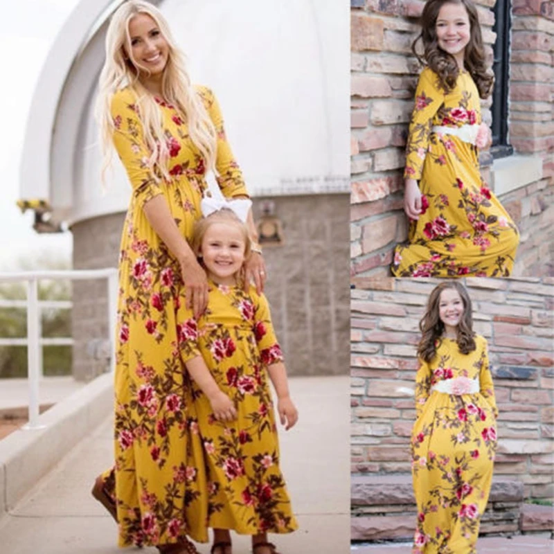 Семейное платье для мамы и дочки одинаковые комплекты девочек платья 2019 | Женская