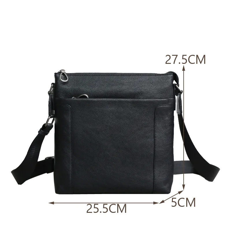 

AETOO Leather men's Bag, the new simple Japanese and Korean men shoulder crossbody bag, cowhide vertical Leisure bag