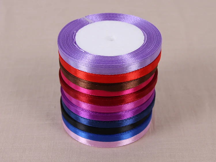 Бесплатная доставка длинная шелковая атласная лента длиной 22 м ширина 6 мм