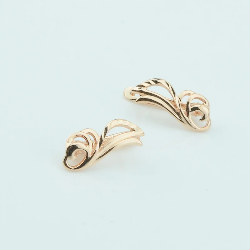 Женские серьги-капли FJ роскошные серьги цвета розового золота 585 пробы с