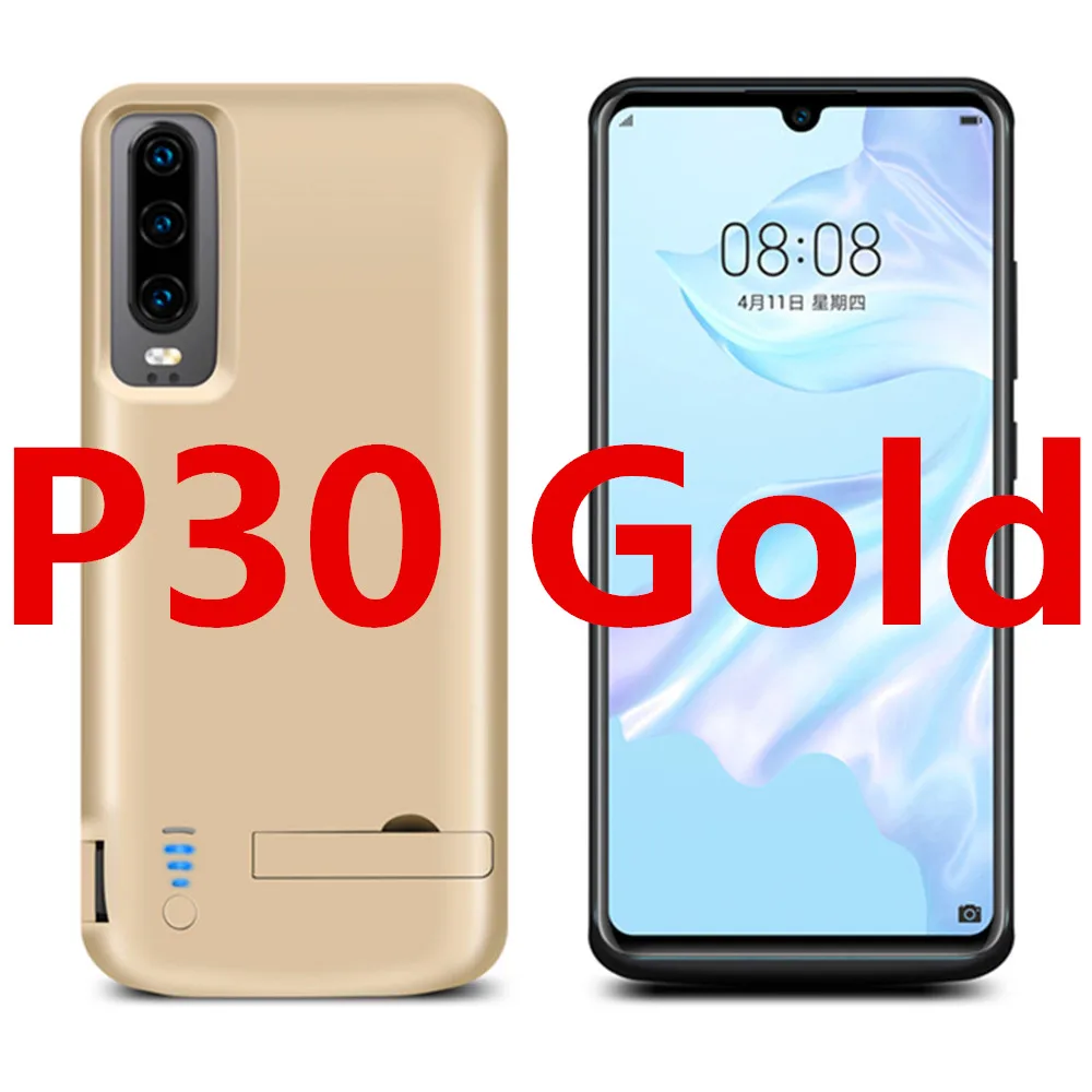 P30 Gold Для huawei P30 P30 Pro Батарея Зарядное устройство Дело 5000 mAh внешнего резервного Мощность Bank противоударный корпус телефона Fundas для huawei P30 Charging Cover - Цвет: P30 Gold