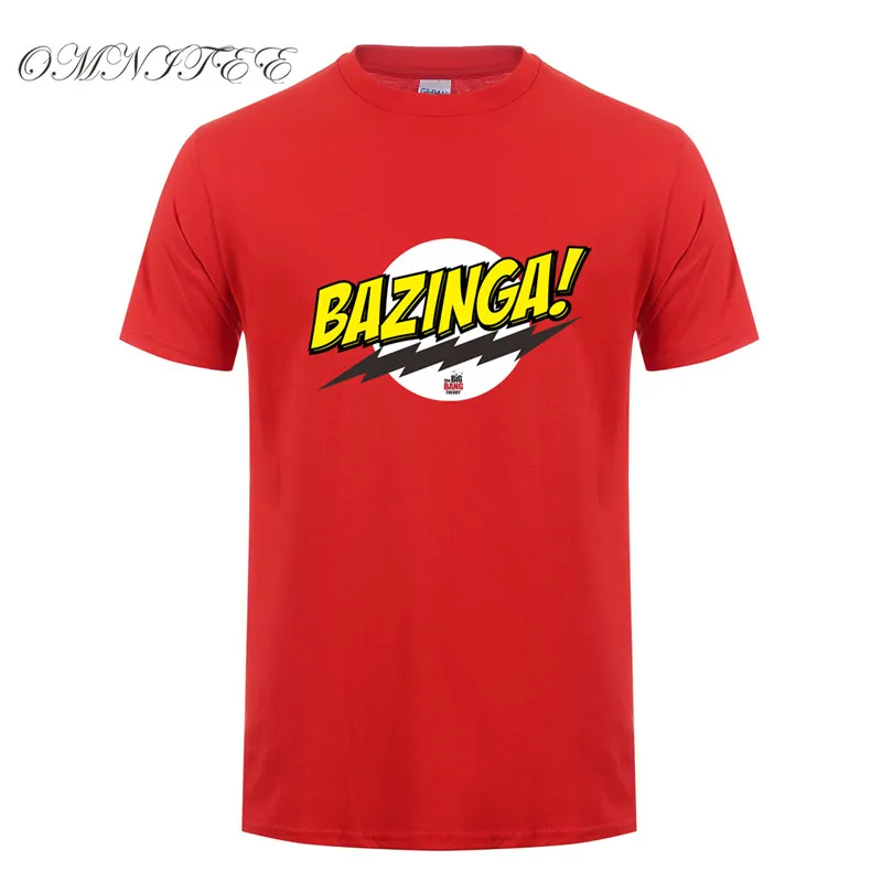 Футболка с коротким рукавом теорией Большого Взрыва Bazinga Мужская хлопковая